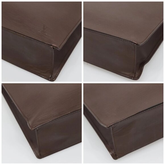 LOUIS VUITTON Epi Sac Plat Hand Bag Mocha - Picture 16 of 16